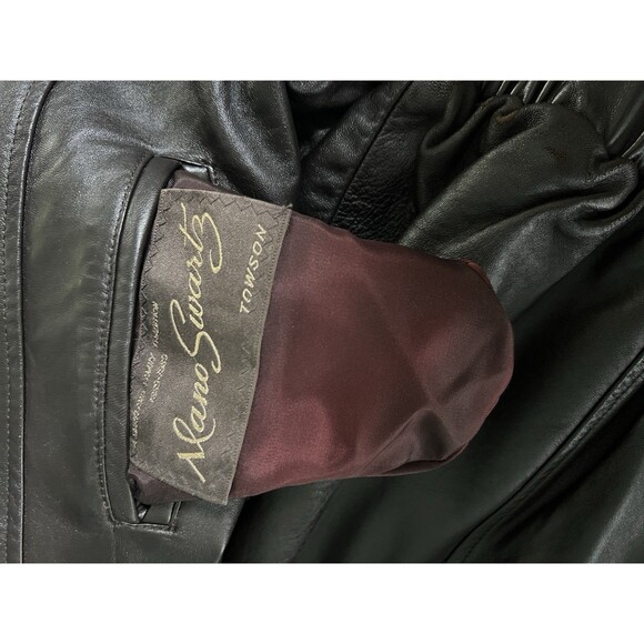 Vintage Mano Swartz Reversible Beaver Fur & Leather Bomber Jacket No Size - Picture 12 of 16